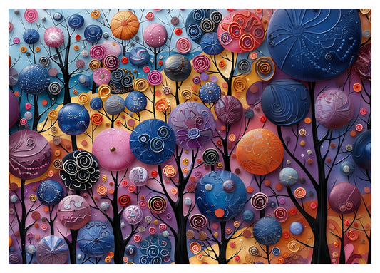 Travel Puzzles - Lollipop Grove - Portable Jigsaw Puzzle 88 pieces